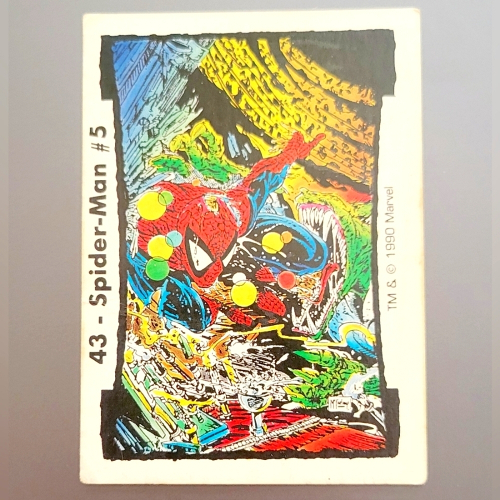 1990 Spider-Man Marvel Comic Images Todd McFarlane 2 Card 43 SPIDERMAN 5